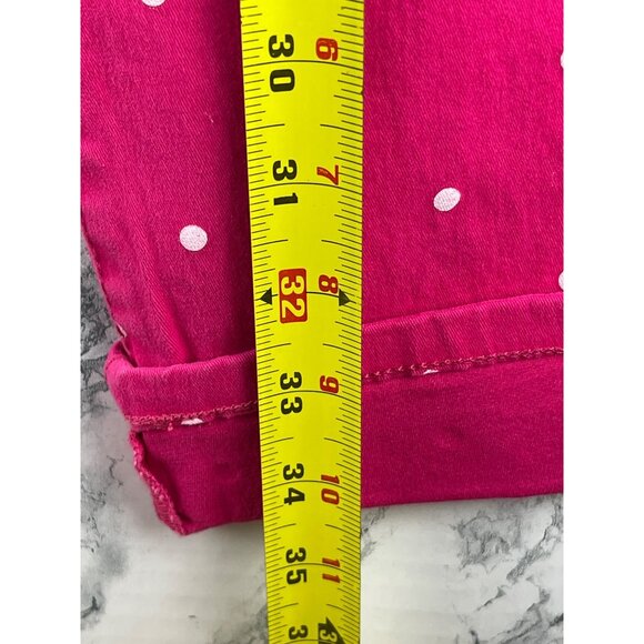 Style & Co Womens Size 10 Mid Rise Curvy Capri Pants Polka Dot Pink - Picture 4 of 11